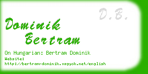 dominik bertram business card